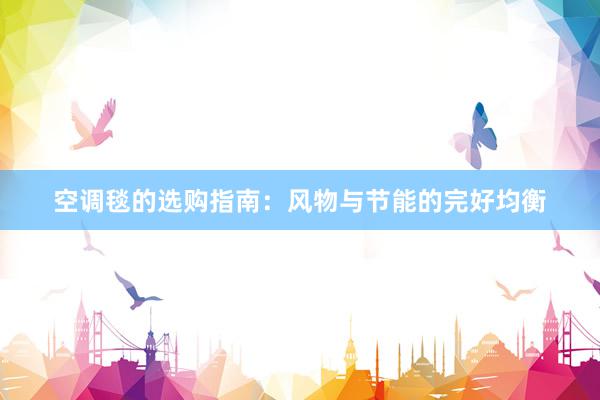 空调毯的选购指南：风物与节能的完好均衡